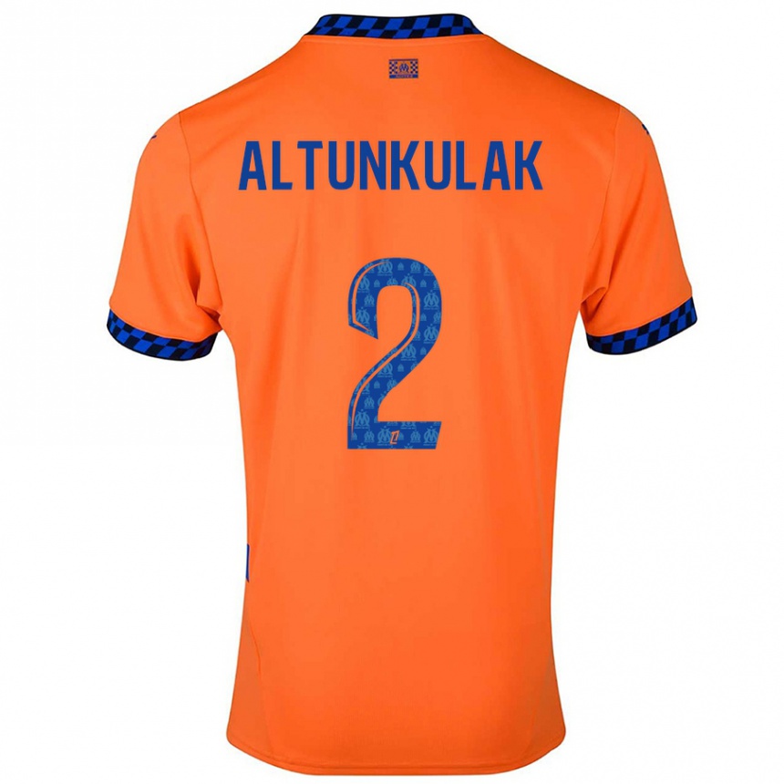 Kids Football Selen Altunkulak #2 Orange Dark Blue Third Jersey 2024/25 T-Shirt Australia