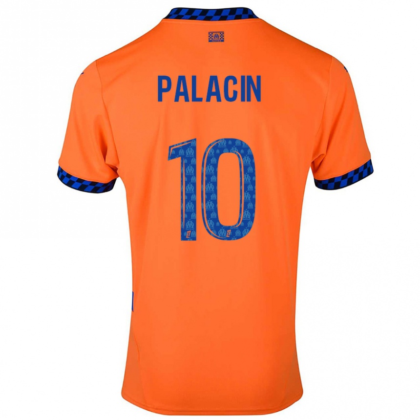 Kids Football Sara Palacin #10 Orange Dark Blue Third Jersey 2024/25 T-Shirt Australia