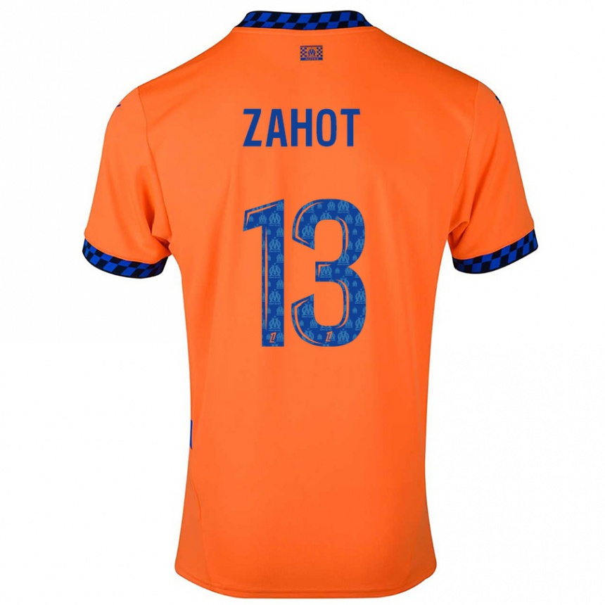 Kids Football Sarah Zahot #13 Orange Dark Blue Third Jersey 2024/25 T-Shirt Australia