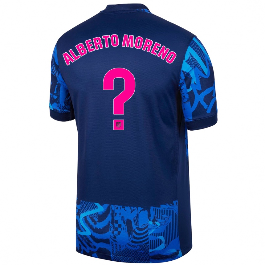 Kids Football Alberto Moreno #0 Royal Blue Third Jersey 2024/25 T-Shirt Australia