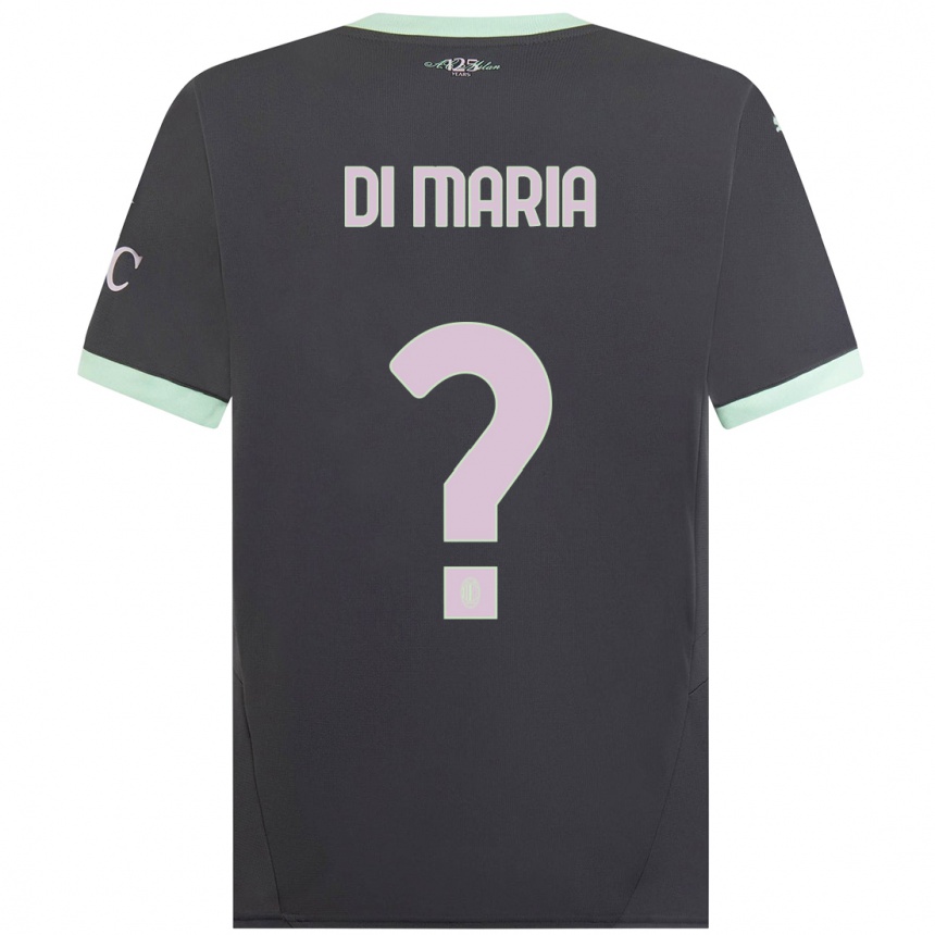 Kids Football Alessandro Di Maria #0 Grey Third Jersey 2024/25 T-Shirt Australia