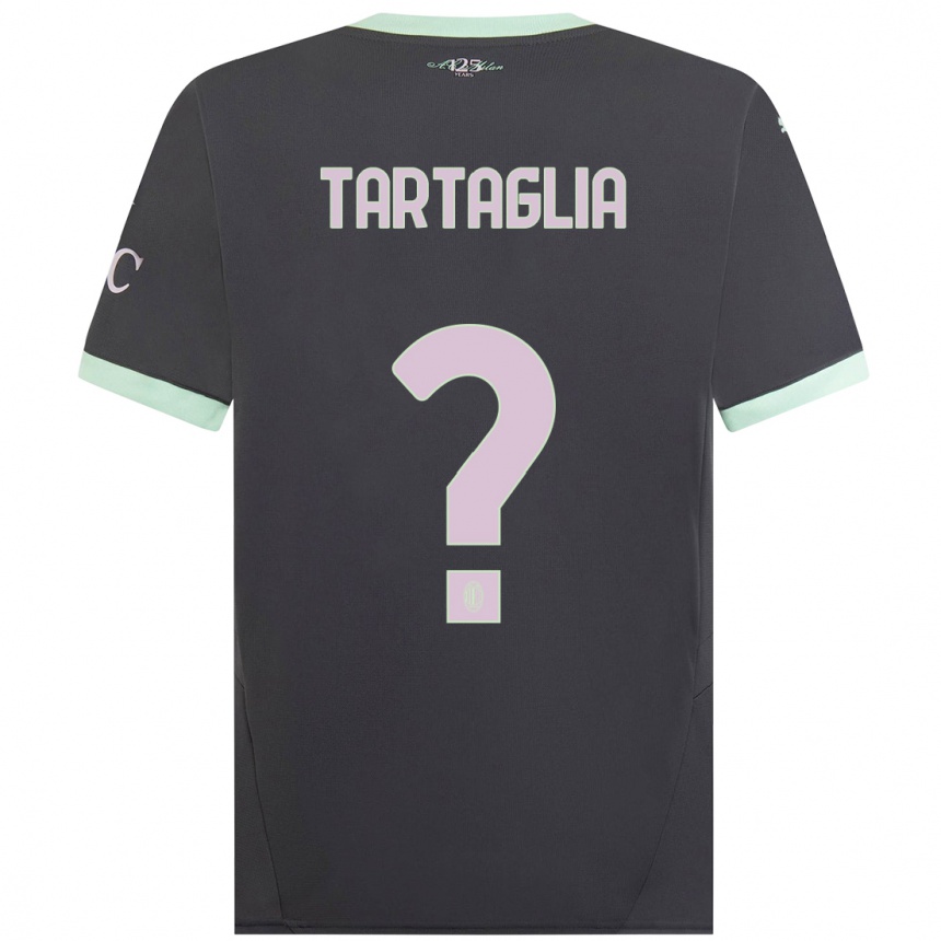 Kids Football Edoardo Tartaglia #0 Grey Third Jersey 2024/25 T-Shirt Australia