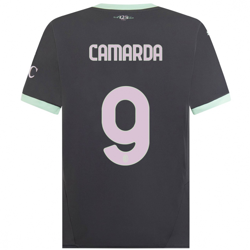 Kids Football Francesco Camarda #9 Grey Third Jersey 2024/25 T-Shirt Australia