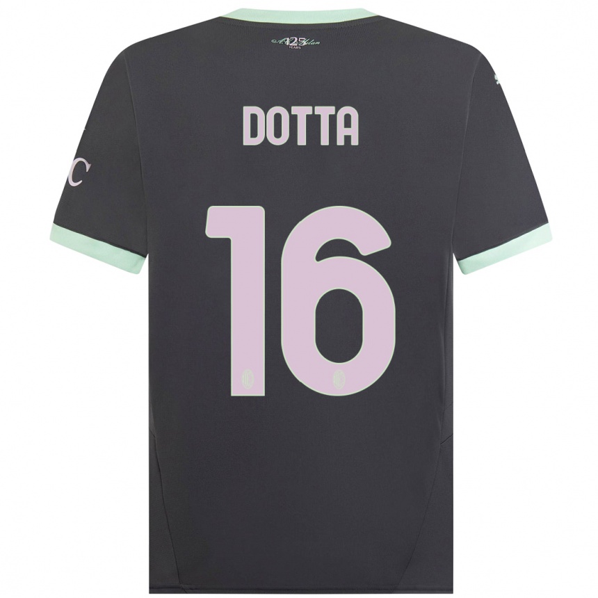 Kids Football Cristiano Dotta #16 Grey Third Jersey 2024/25 T-Shirt Australia