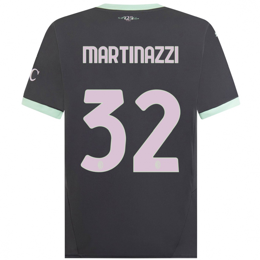 Kids Football Luca Martinazzi #32 Grey Third Jersey 2024/25 T-Shirt Australia