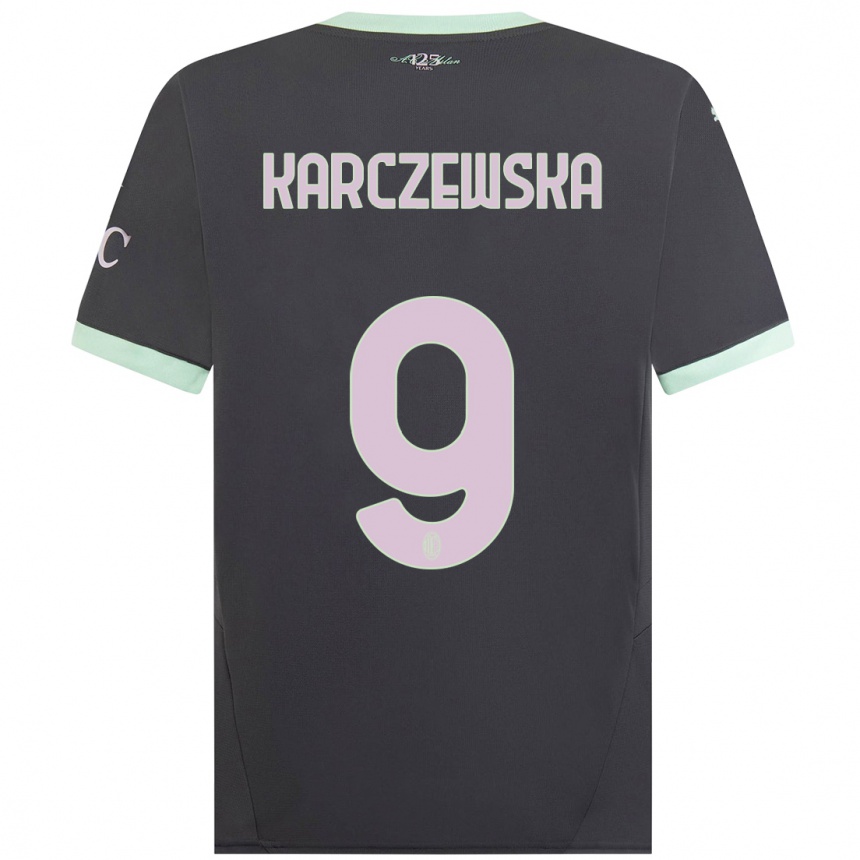 Kids Football Nikola Karczewska #9 Grey Third Jersey 2024/25 T-Shirt Australia