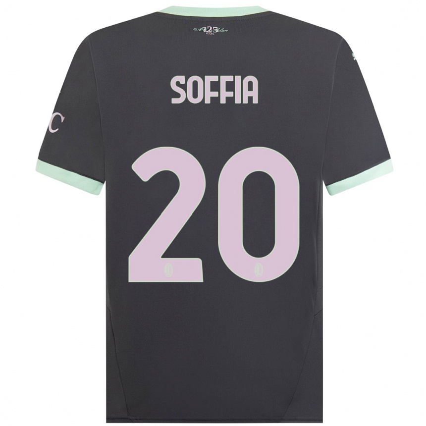 Kids Football Angelica Soffia #20 Grey Third Jersey 2024/25 T-Shirt Australia