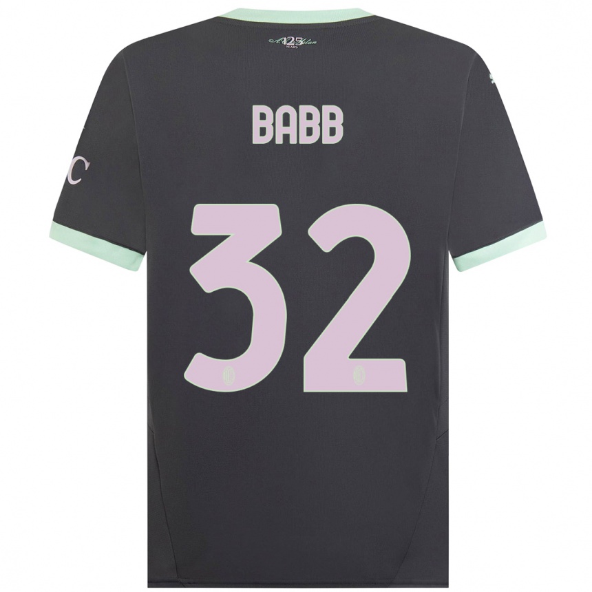 Kids Football Selena Delia Babb #32 Grey Third Jersey 2024/25 T-Shirt Australia