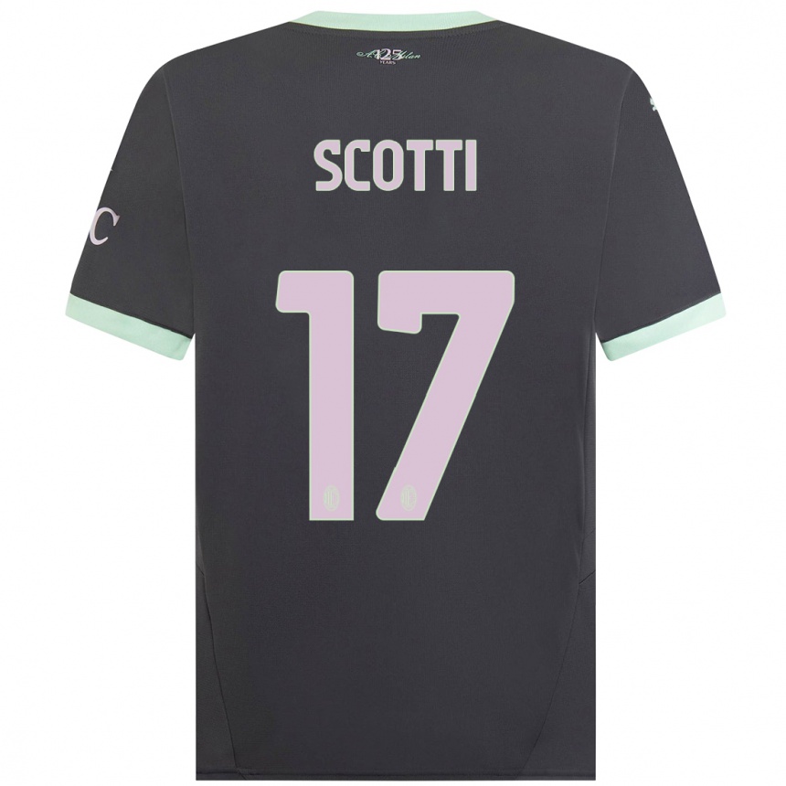 Kids Football Filippo Scotti #17 Grey Third Jersey 2024/25 T-Shirt Australia