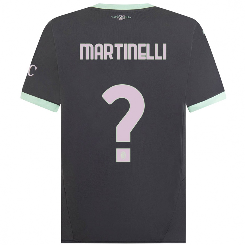 Kids Football Riccardo Martinelli #0 Grey Third Jersey 2024/25 T-Shirt Australia