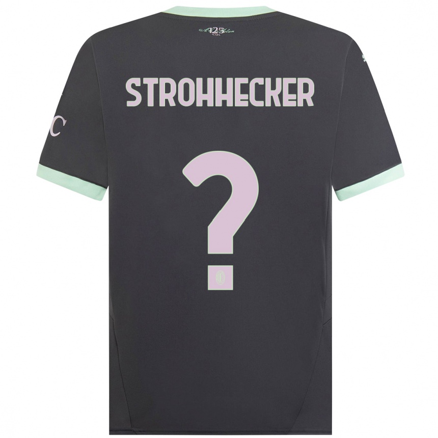 Kids Football Riccardo Strohhecker #0 Grey Third Jersey 2024/25 T-Shirt Australia