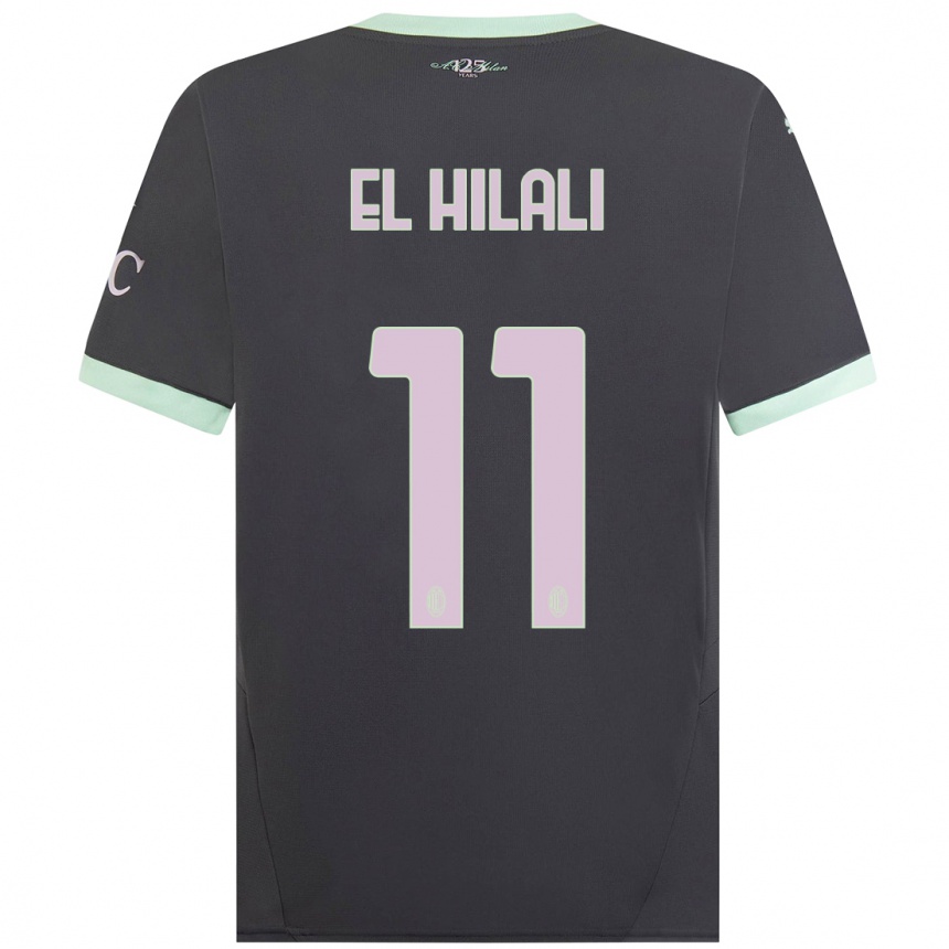 Kids Football Youns El Hilali #11 Grey Third Jersey 2024/25 T-Shirt Australia