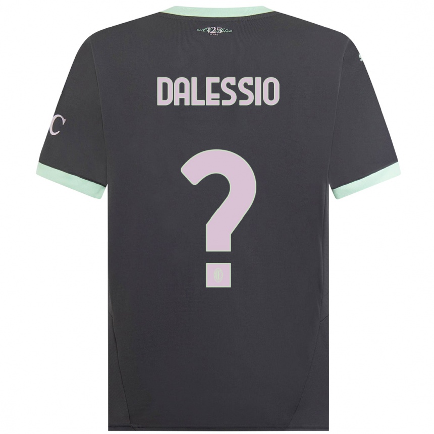 Kids Football Leonardo Dalessio #0 Grey Third Jersey 2024/25 T-Shirt Australia