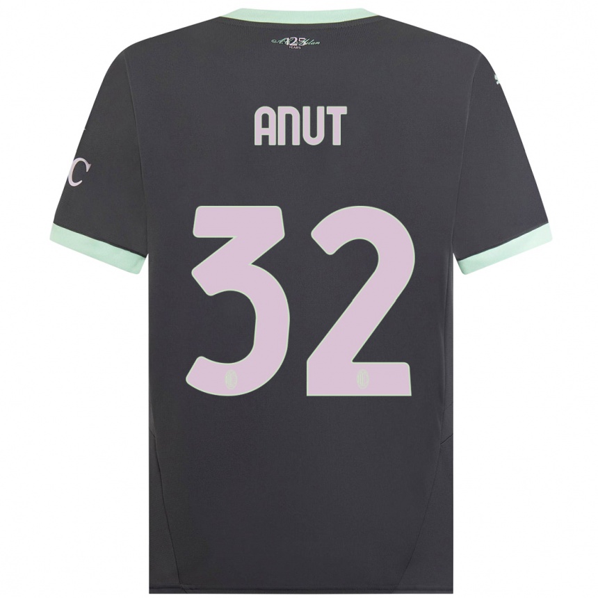 Kids Football Niccolo Anut #32 Grey Third Jersey 2024/25 T-Shirt Australia