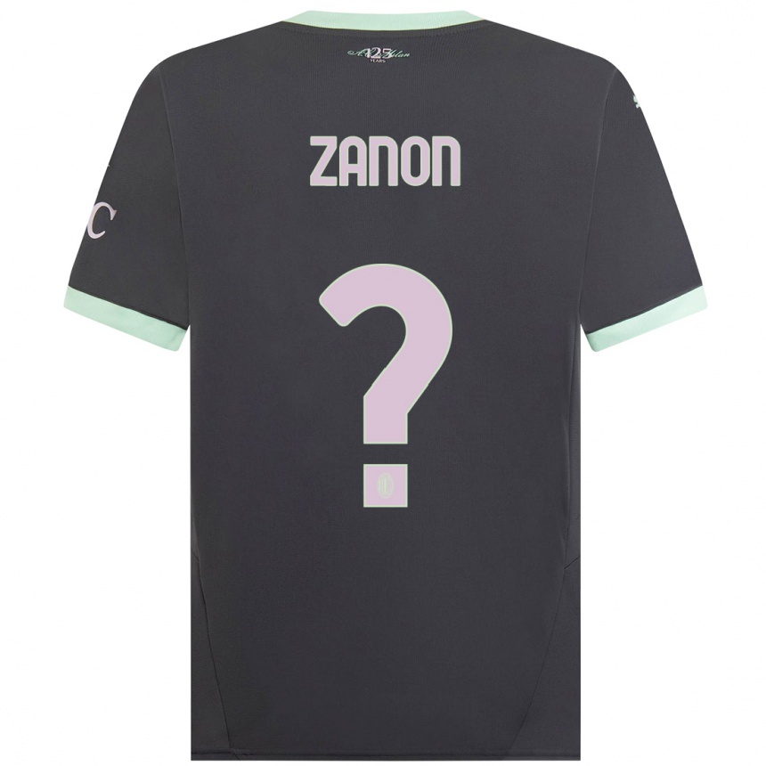 Kids Football Thomas Zanon #0 Grey Third Jersey 2024/25 T-Shirt Australia