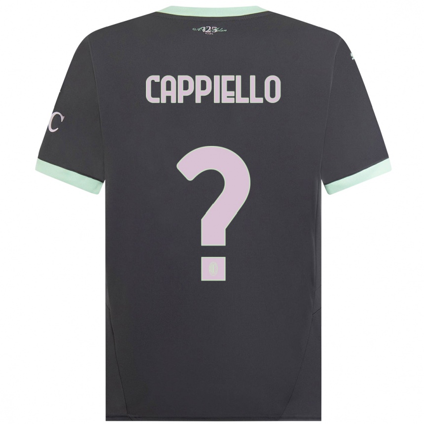 Kids Football Flavio Cappiello #0 Grey Third Jersey 2024/25 T-Shirt Australia