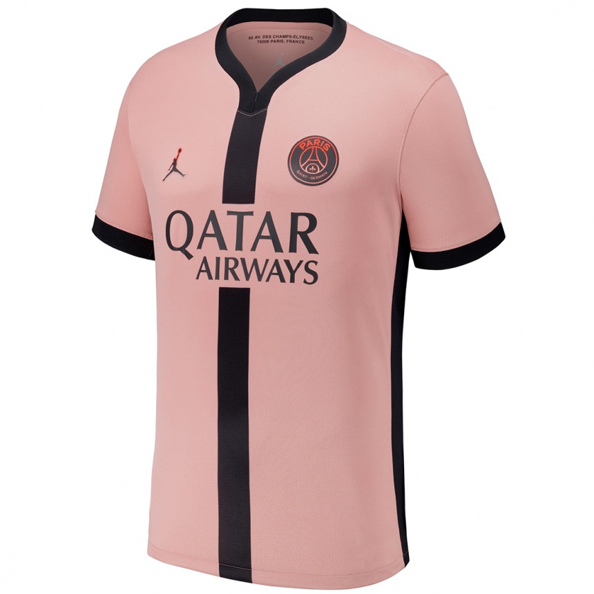 Kids Football Your Name #0 Rust Pink Third Jersey 2024/25 T-Shirt Australia