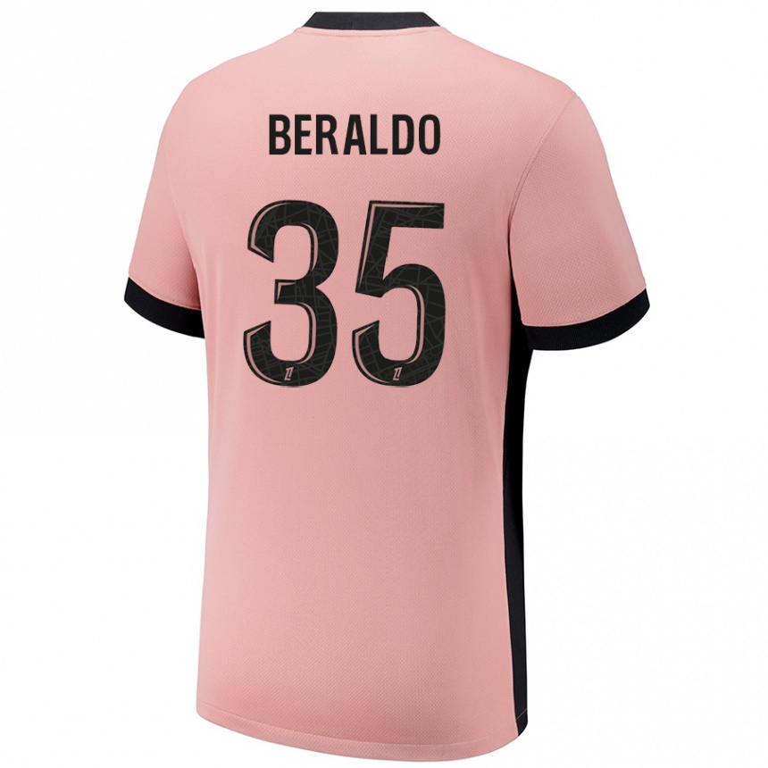 Kids Football Lucas Beraldo #35 Rust Pink Third Jersey 2024/25 T-Shirt Australia