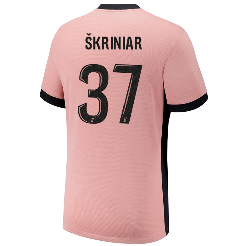 Kids Football Milan Skriniar #37 Rust Pink Third Jersey 2024/25 T-Shirt Australia