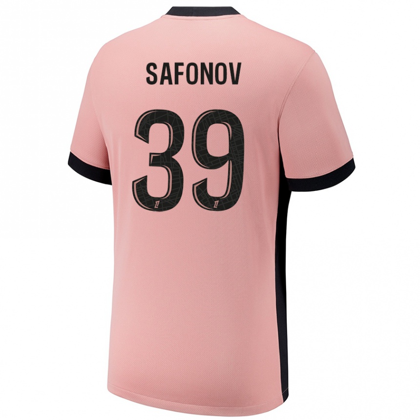 Kids Football Matvey Safonov #39 Rust Pink Third Jersey 2024/25 T-Shirt Australia