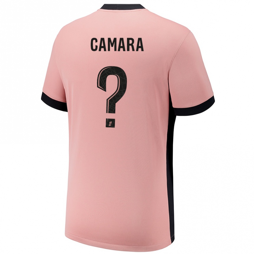 Kids Football Oumar Camara #0 Rust Pink Third Jersey 2024/25 T-Shirt Australia