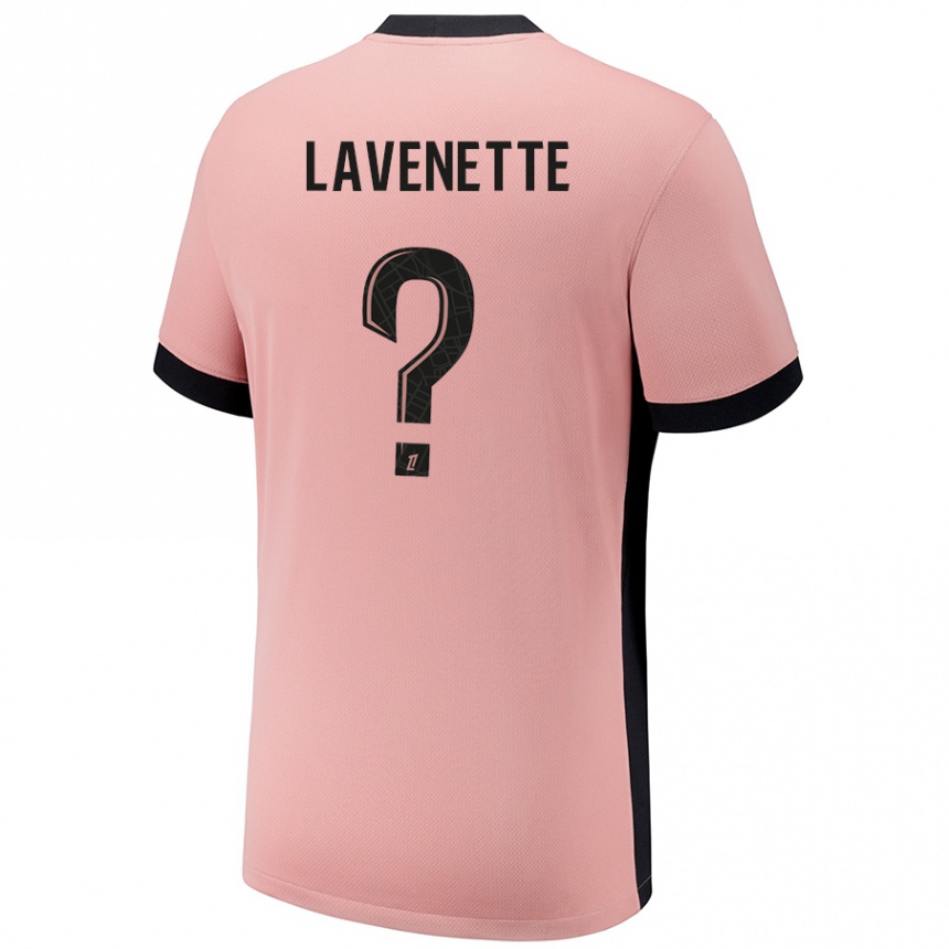 Kids Football Mathias Lavenette #0 Rust Pink Third Jersey 2024/25 T-Shirt Australia