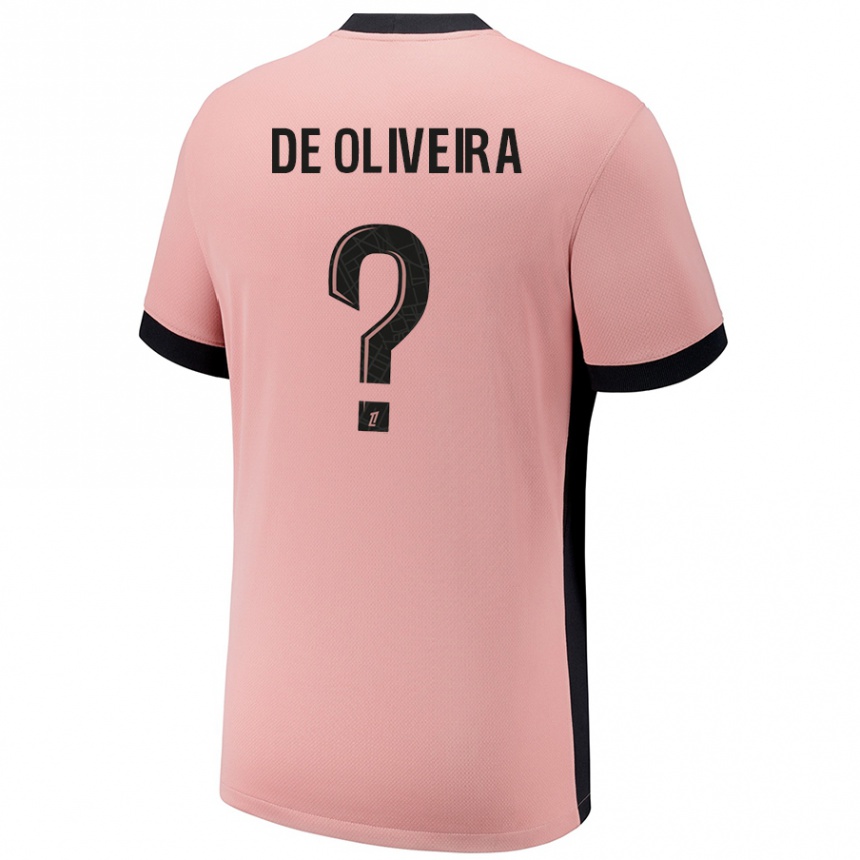 Kids Football Mathieu De Oliveira #0 Rust Pink Third Jersey 2024/25 T-Shirt Australia