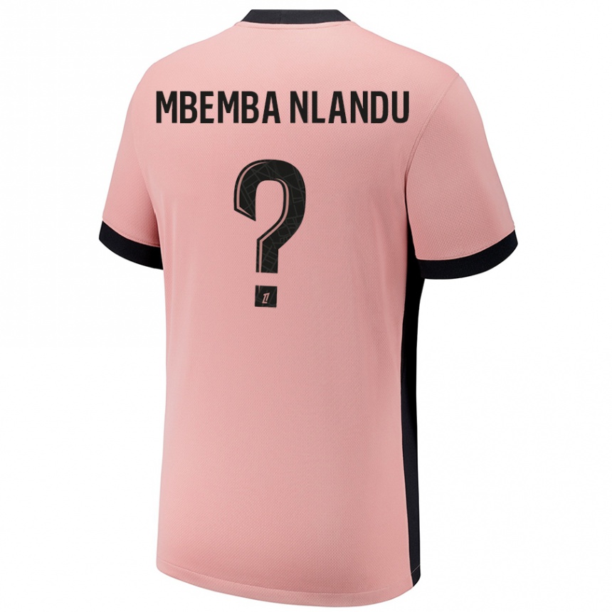 Kids Football Emmanuel Mbemba Nlandu #0 Rust Pink Third Jersey 2024/25 T-Shirt Australia