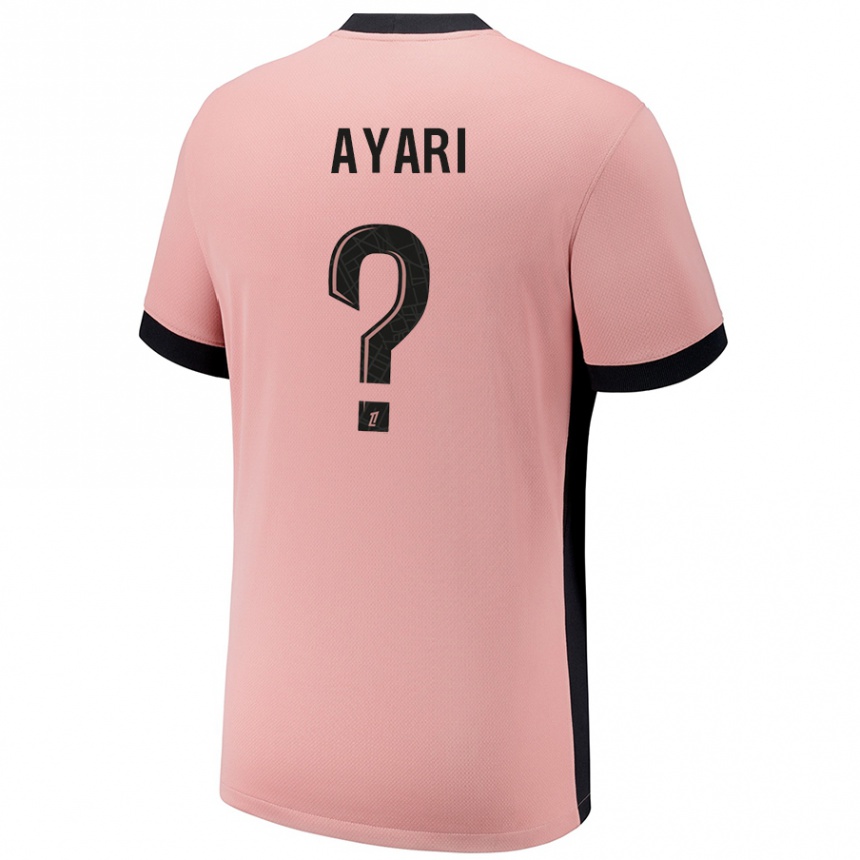 Kids Football Adam Ayari #0 Rust Pink Third Jersey 2024/25 T-Shirt Australia