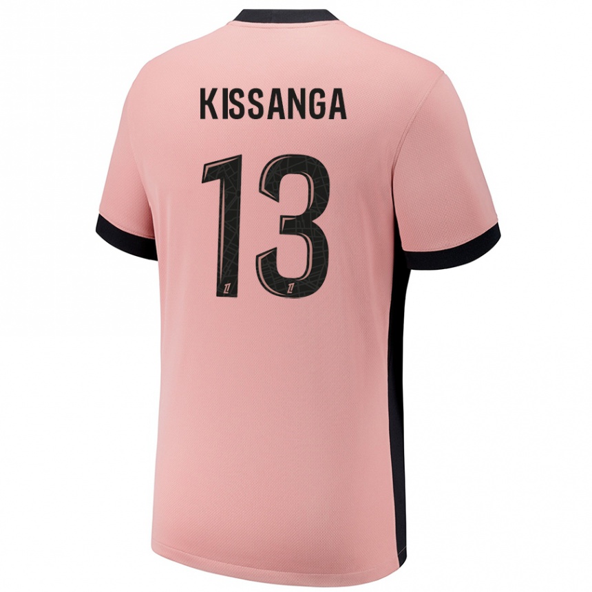 Kids Football Hugo Kissanga #13 Rust Pink Third Jersey 2024/25 T-Shirt Australia