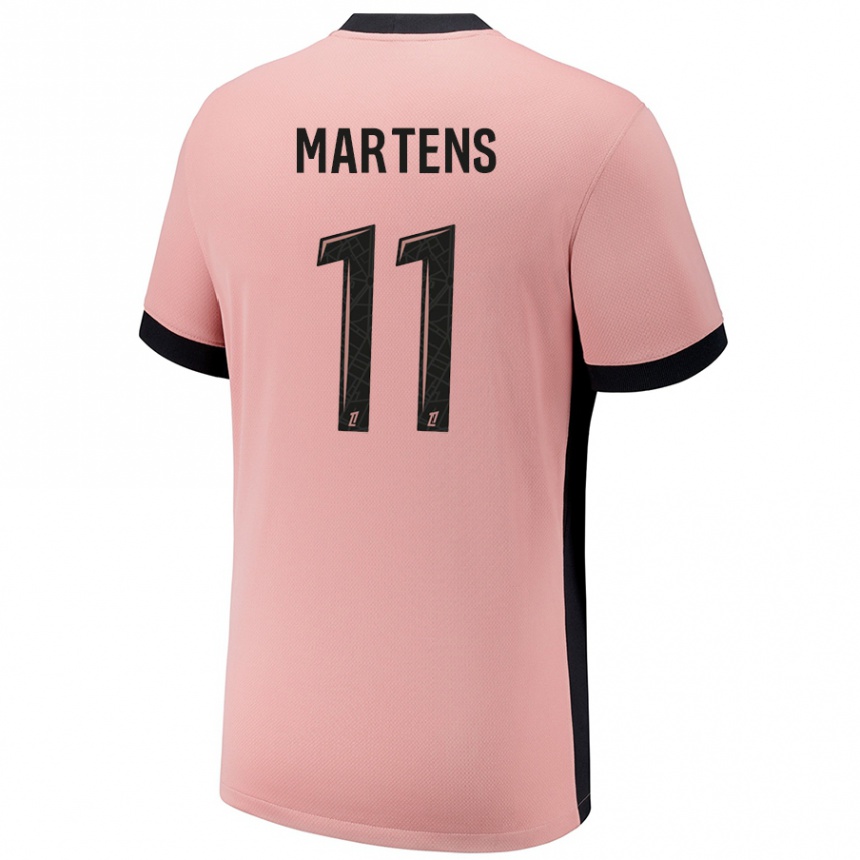 Kids Football Lieke Martens #11 Rust Pink Third Jersey 2024/25 T-Shirt Australia