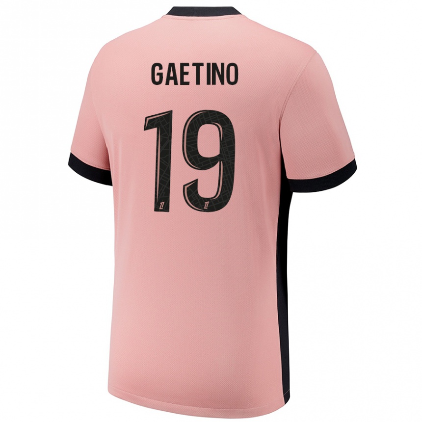 Kids Football Eva Gaetino #19 Rust Pink Third Jersey 2024/25 T-Shirt Australia