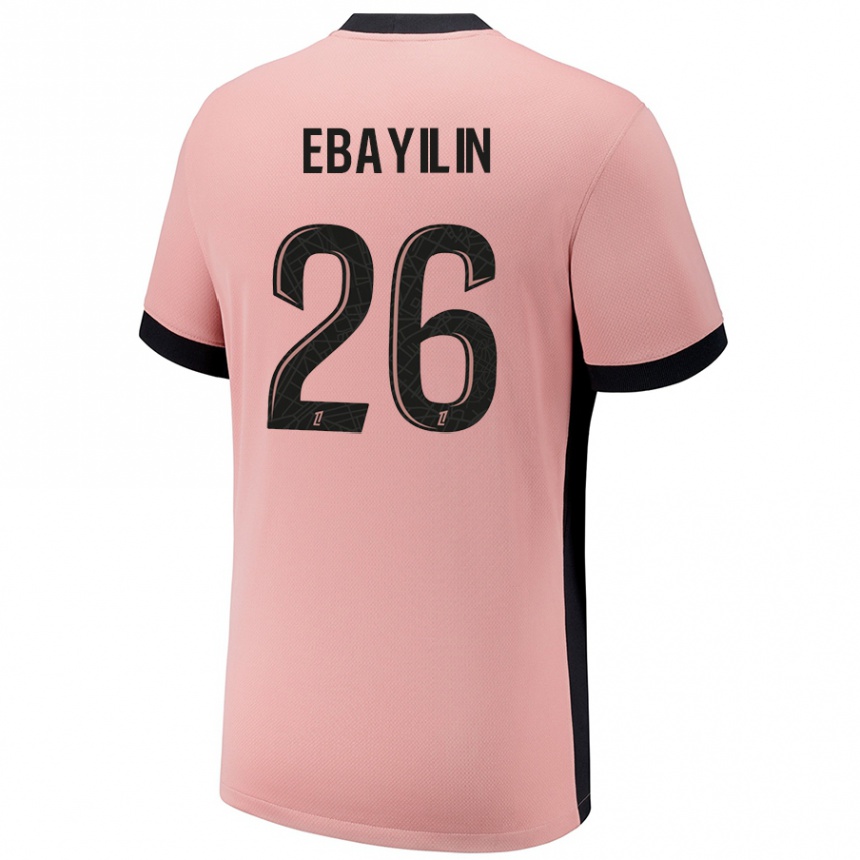 Kids Football Anaïs Ebayilin #26 Rust Pink Third Jersey 2024/25 T-Shirt Australia