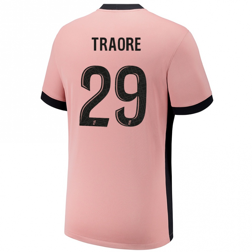 Kids Football Manssita Traoré #29 Rust Pink Third Jersey 2024/25 T-Shirt Australia