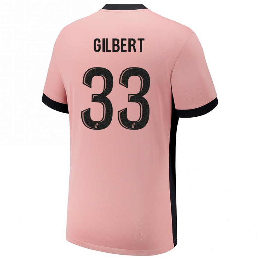 Kids Football Tara Elimbi Gilbert #33 Rust Pink Third Jersey 2024/25 T-Shirt Australia