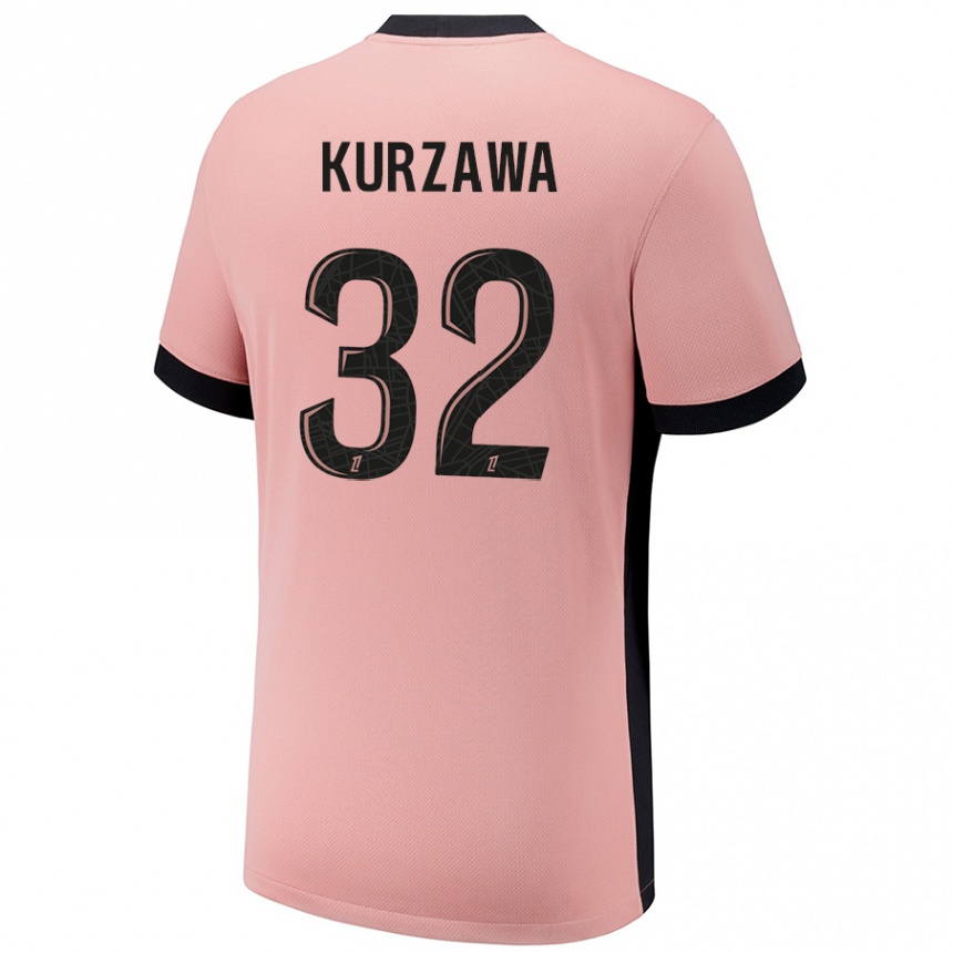 Kids Football Layvin Kurzawa #32 Rust Pink Third Jersey 2024/25 T-Shirt Australia