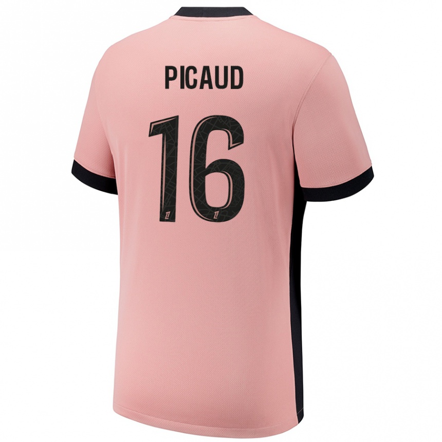 Kids Football Constance Picaud #16 Rust Pink Third Jersey 2024/25 T-Shirt Australia