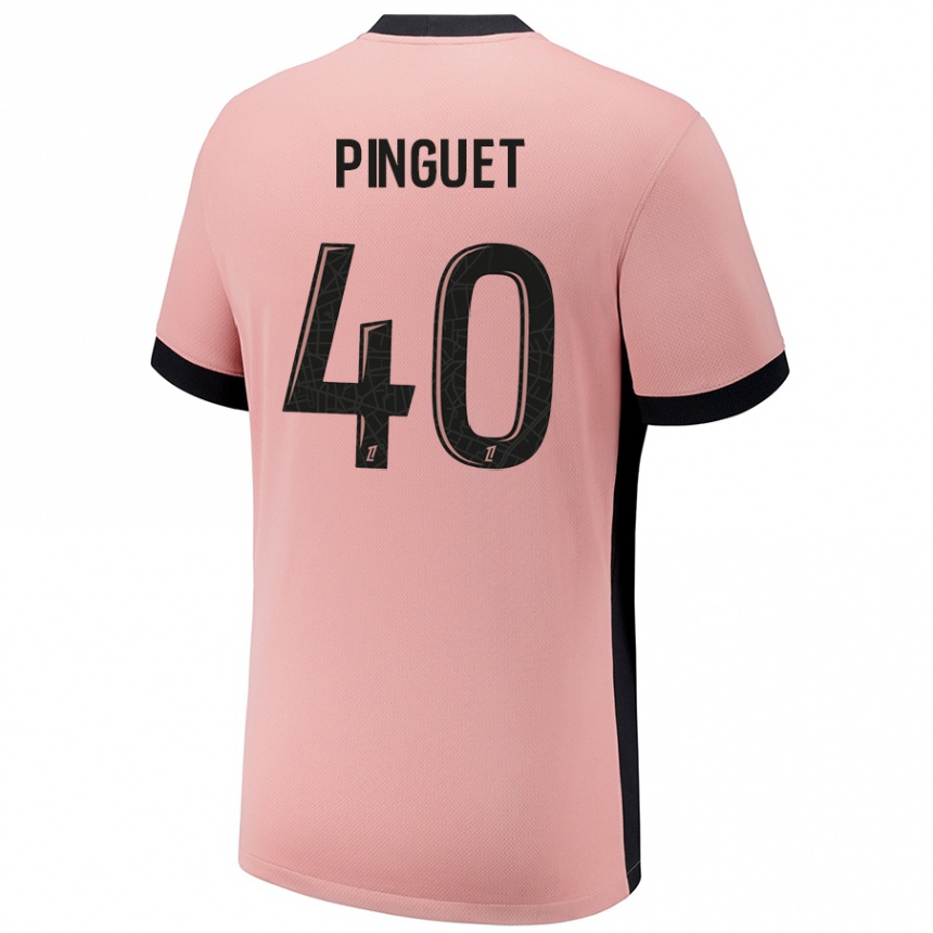 Kids Football Alice Pinguet #40 Rust Pink Third Jersey 2024/25 T-Shirt Australia