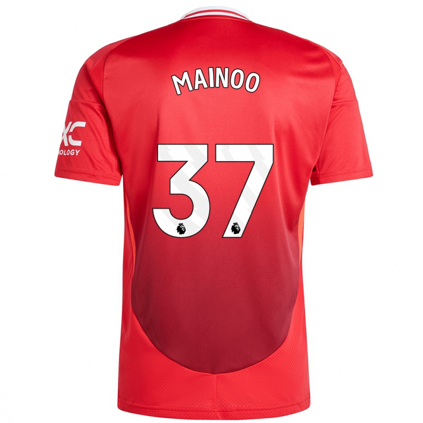 Men Football Kobbie Mainoo #37 Bright Red Home Jersey 2024/25 T-Shirt Australia