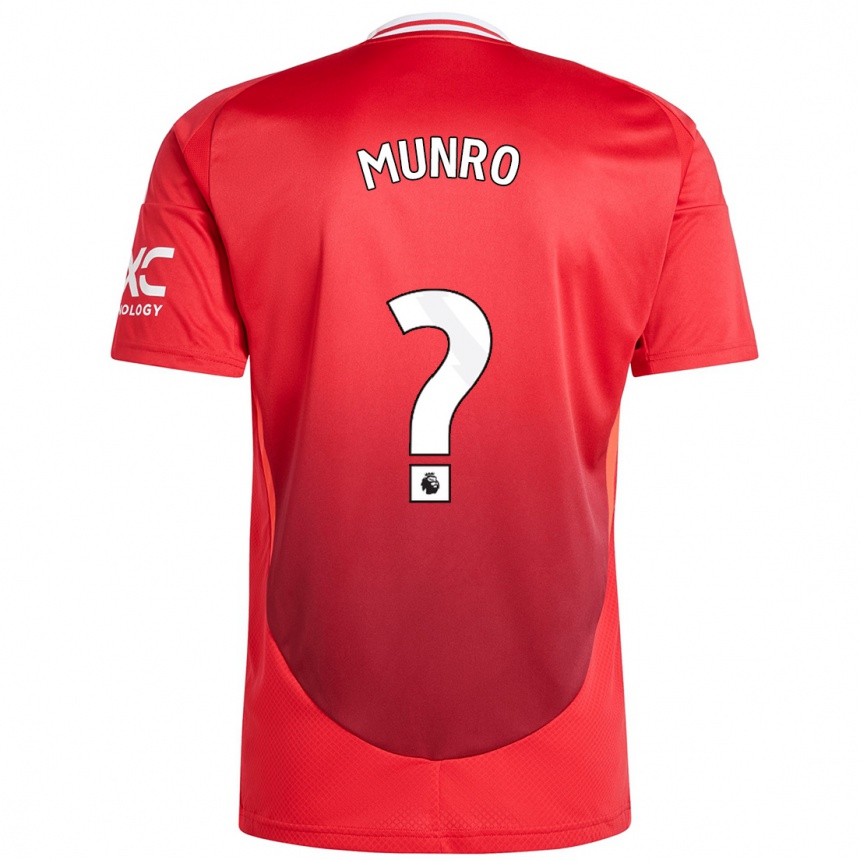 Men Football Reece Munro #0 Bright Red Home Jersey 2024/25 T-Shirt Australia