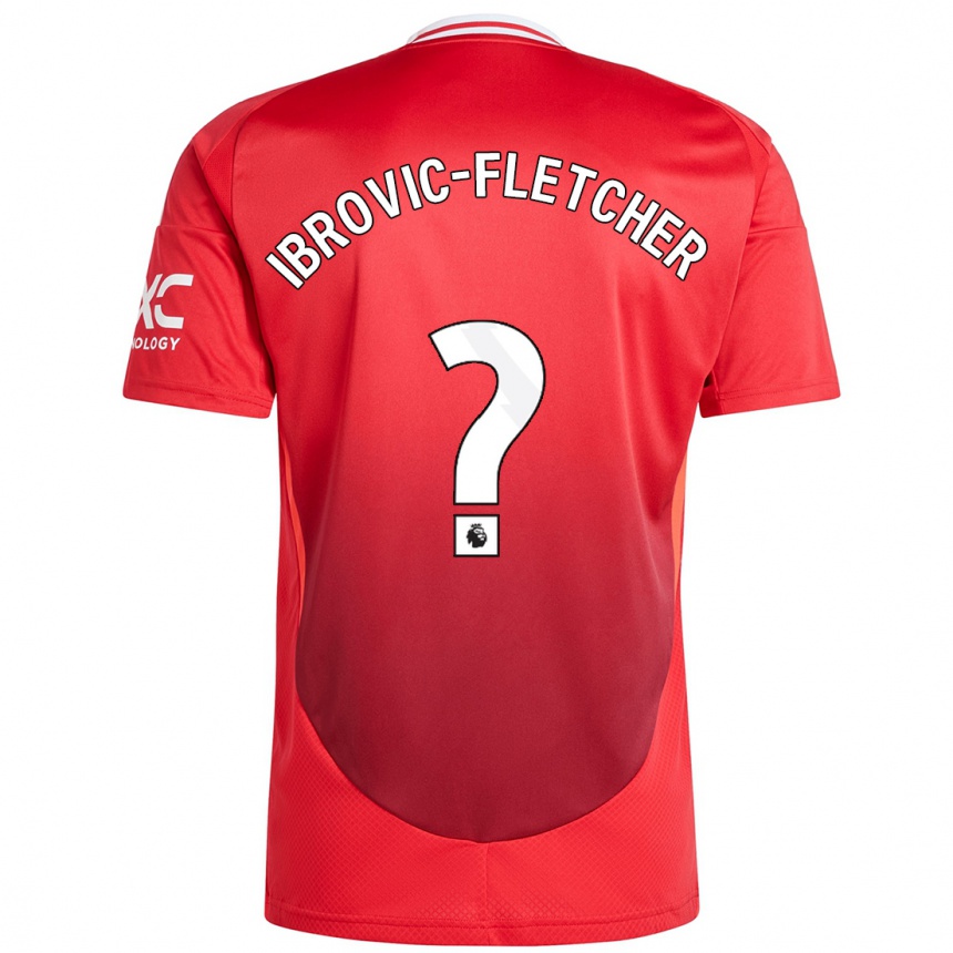 Men Football Edward Ibrovic-Fletcher #0 Bright Red Home Jersey 2024/25 T-Shirt Australia