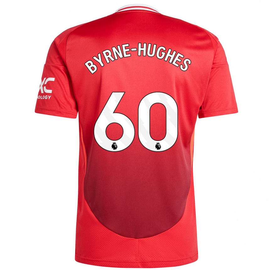 Men Football Cameron Byrne-Hughes #60 Bright Red Home Jersey 2024/25 T-Shirt Australia