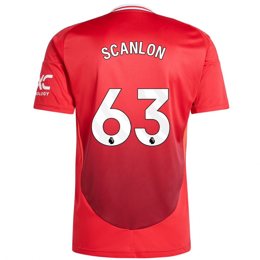 Men Football James Scanlon #63 Bright Red Home Jersey 2024/25 T-Shirt Australia