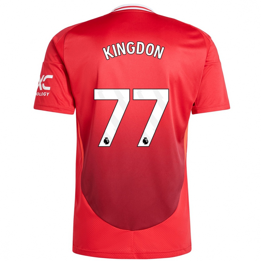 Men Football Jack Kingdon #77 Bright Red Home Jersey 2024/25 T-Shirt Australia