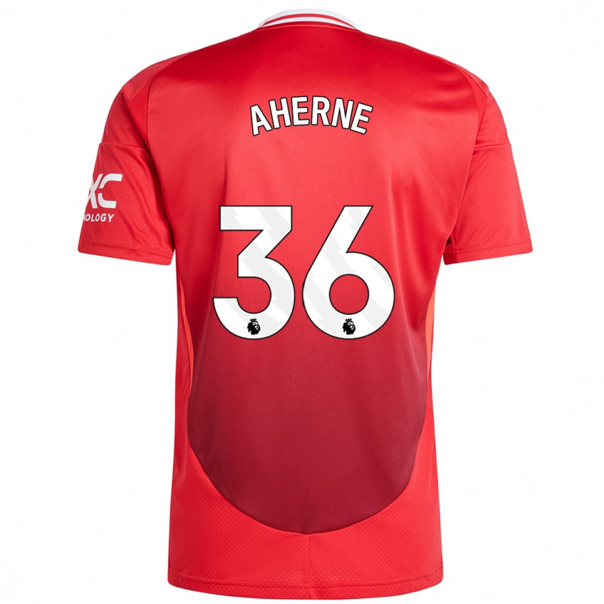 Men Football Alyssa Aherne #36 Bright Red Home Jersey 2024/25 T-Shirt Australia