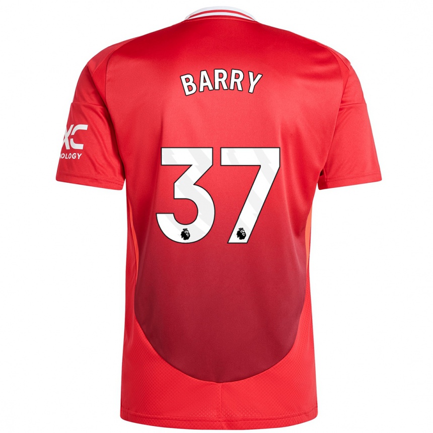 Men Football Keira Barry #37 Bright Red Home Jersey 2024/25 T-Shirt Australia