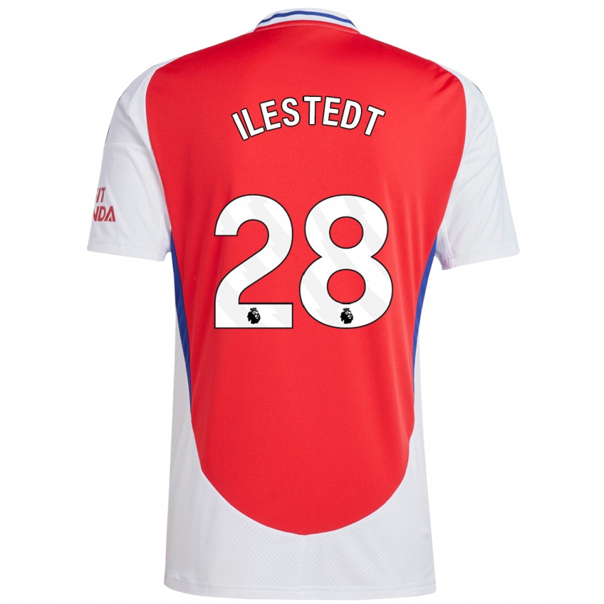 Men Football Amanda Ilestedt #28 Red White Home Jersey 2024/25 T-Shirt Australia