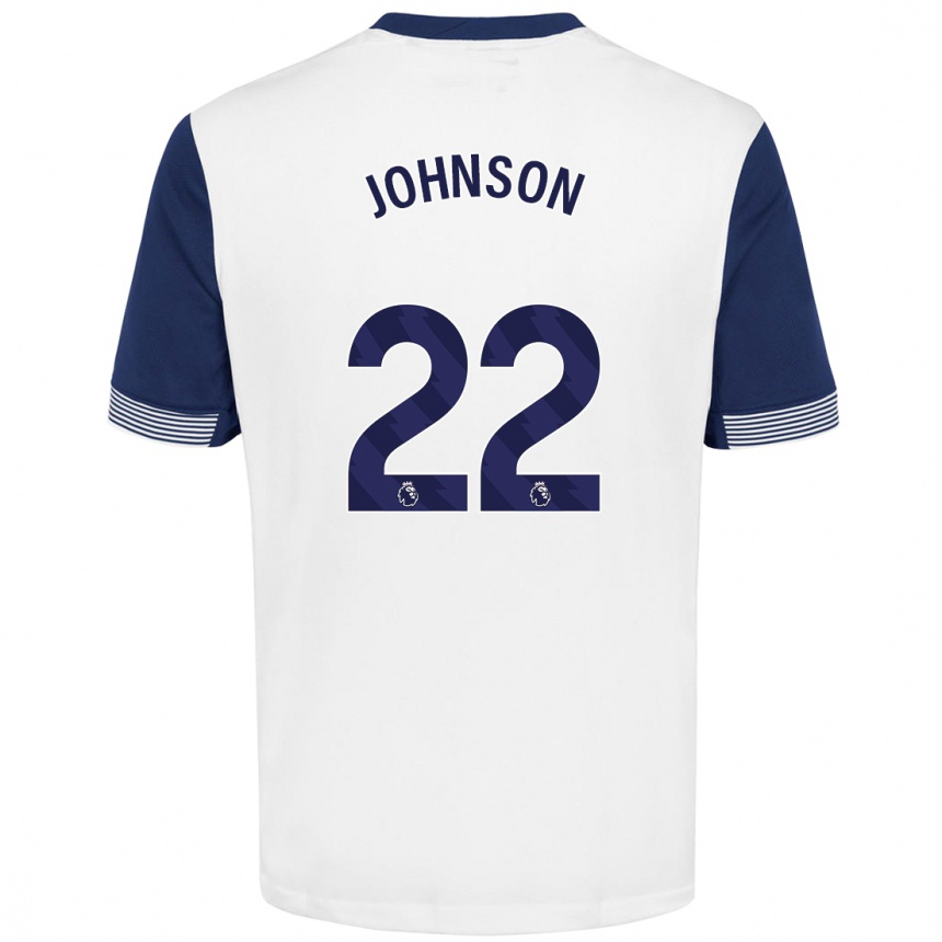 Men Football Brennan Johnson #22 White Blue Home Jersey 2024/25 T-Shirt Australia