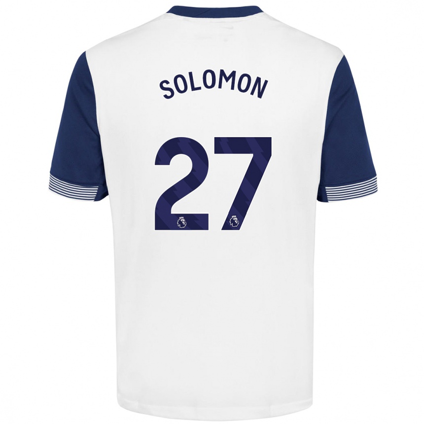 Men Football Manor Solomon #27 White Blue Home Jersey 2024/25 T-Shirt Australia