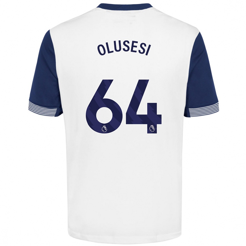 Men Football Callum Olusesi #64 White Blue Home Jersey 2024/25 T-Shirt Australia